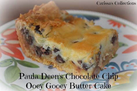 Ooey Gooey Butter Cakes, Paula Dean Desserts, Paula Deen Ooey Gooey Bars, Paula Deen Recipes Southern Style, Paula Deen Ooey Gooey Chocolate Cake, Paula Dean Chocolate Ooey Gooey Cake, Paula Deens Ooey Gooey Butter Cake, Chocolate Chip Ooey Gooey Bars, Ooey Gooey Chocolate Chip Cookies