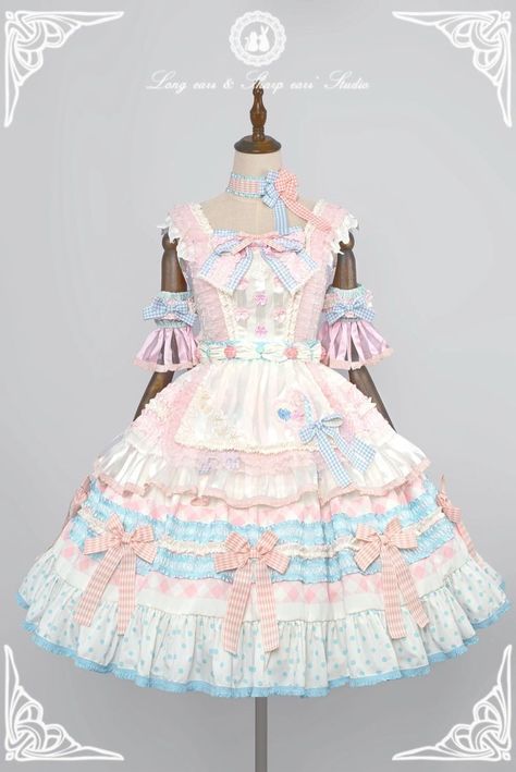 Lolita Outfit, Lolita Outfits, Theme Dress, Kawaii Fashion Outfits, Dress Cake, Sweet Lolita, Wrist Cuffs, Ice Cream Cake, Really Cute Outfits