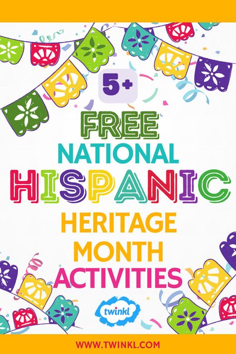 5+ Free Hispanic Heritage Month Activities for Kids! Spanish Heritage Month Activities, Hispanic History Month, Hispanic Heritage Activities, Spanish Heritage Month, Hispanic Heritage Month Crafts, September Preschool, Hispanic Heritage Month Activities, Learning Spanish For Kids, Spanish Heritage