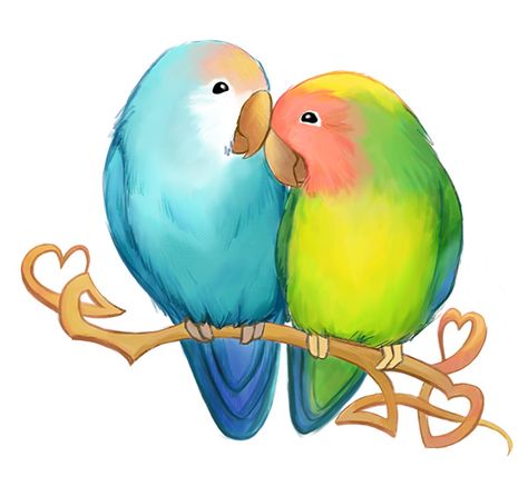 Colorful Lovebirds artwork. Green, and blue peach faced lovebirds with some Celtic design influences. Love Bird Drawing, Two Love Birds Drawing, Lovebirds Painting, Love Birds Drawing, Love Bird Painting, Lovebirds Illustration, Lovebirds Art, Lovebirds Watercolor, Parakeet Art