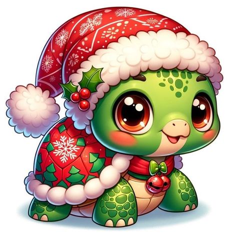 Turtle Character, Cute Christmas Characters, Philadelphia Eagles Svg, Christmas Turtle, Turtle Christmas, Turtle Svg, Eagles Svg, Holiday Cartoon, Illustration Cute