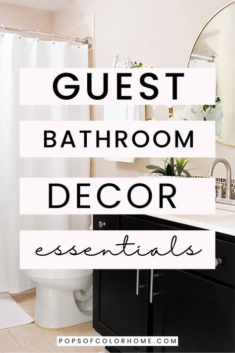 Make your guest bathroom a welcoming retreat with the best decor ideas for a chic and functional space! Dive into guest bathroom remodel inspiration, exploring what to put in a guest bathroom for both style and convenience. Transform your bathrooms with decor that reflects your unique taste and hospitality. Decor For White Bathroom, Spare Bathroom Ideas Guest Bath Decor, Main Bathroom Ideas Decor, Guest Bathroom Ideas Decor, Guest Bathroom Decor Ideas, Grey And White Bathroom Decor, White Bathroom Decor Ideas, Decorating A Bathroom, Half Bathroom Decor Ideas