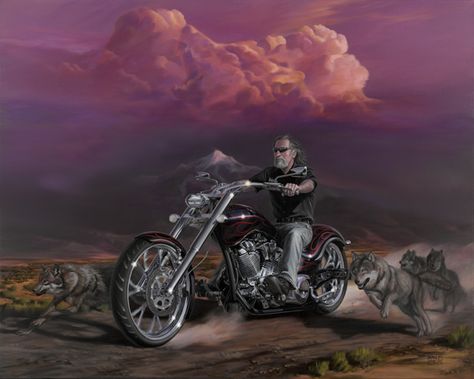 Michael Knepper Beer Ideas, David Mann Art, Motorcycle Wall Art, Motorcycle Culture, Motorcycle Painting, Biker Art, Gift Boyfriend, Motorcycle Art, Motorcycle Riders