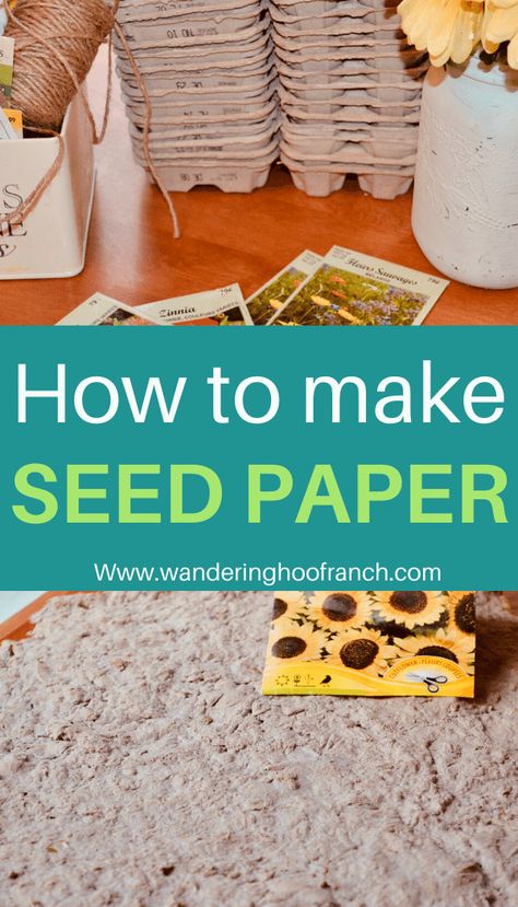 Seed Paper Diy, Plantable Seed Paper, School Garden, Seed Paper, Unique Diy Gifts, Halloween Paper, Nature Crafts, Butterfly Garden, Garden Crafts