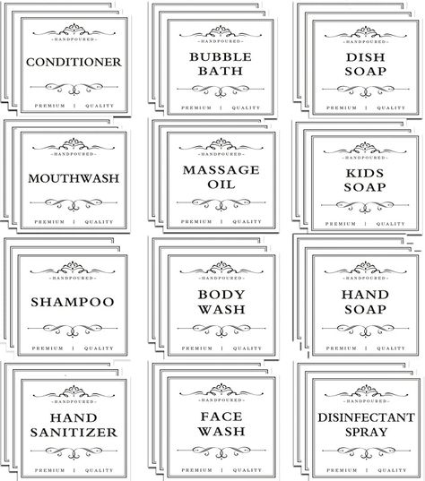 Amazon.com: 36 PCS Printed Waterproof Labels for Shampoo and Conditioner Bottles,Bathroom Soap Dispenser Organization Label Stickers White : Home & Kitchen Shampoo And Conditioner Dispenser, Labels For Bottles, Minimalist Design Style, Plastic Spray Bottle, Organizing Labels, Soap Labels, Hand Soap Dispenser, Waterproof Labels, Label Stickers