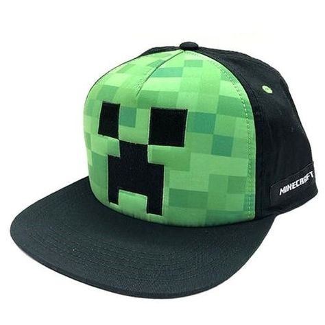 Minecraft Hat, Bright Kids Room, Face Snap, Minecraft Outfits, Minecraft Gifts, Dinosaur Hat, Scene Accessories, Silly Clothes, Snap Back Cap