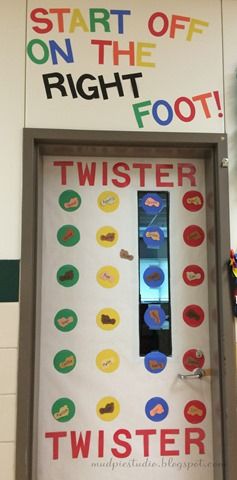 Twister door decoration. Twister Door Decoration, Game Board Door Decoration, Twister Party Decorations, Game Classroom Door Ideas, Twister Decoration Ideas, Red Bulletin Board Ideas, Twister Game Decorations, Board Game Door Decorations, Vbs 2023 Twists And Turns