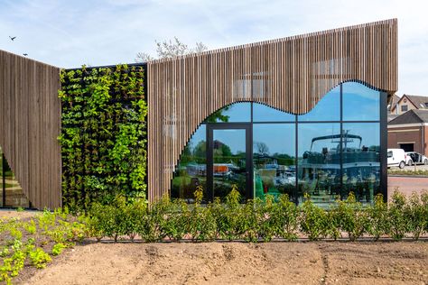 Restaurant Locals, Geldermalsen, Netherl|Restaurant Restaurant Facade Design, Sketchbook Architecture, Restaurant Facade, Hayday Farm Design, Standee Design, Retail Facade, Green Architecture, Farm Design, Facade Design