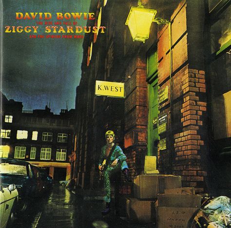 The Rise and Fall of Ziggy Stardust and the Spiders from Mars. Album artwork by George Underwood Ziggy Stardust Album Cover, Ziggy Stardust Album, The Spiders From Mars, Angela Bowie, Spiders From Mars, Greatest Album Covers, Bowie Ziggy Stardust, Moonage Daydream, Mick Ronson