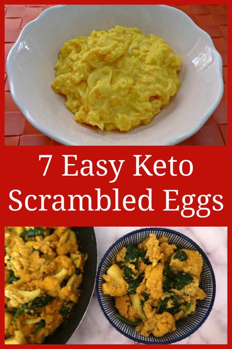 Keto Scrambled Eggs – 7 Easy Ways To Make The Best Cheesy Low Carb Fluffy Breakfast Scramble Meals with cheese and other simple ingredients that are creamy, high protein and low in net carbs. Meals With Cheese, Keto Scrambled Eggs, Baked Scrambled Eggs, Budget Breakfast, Low Carb Breakfast Ideas, Carb Breakfast Ideas, Breakfast On A Budget, Healthy Low Carb Breakfast, Breakfast Scramble