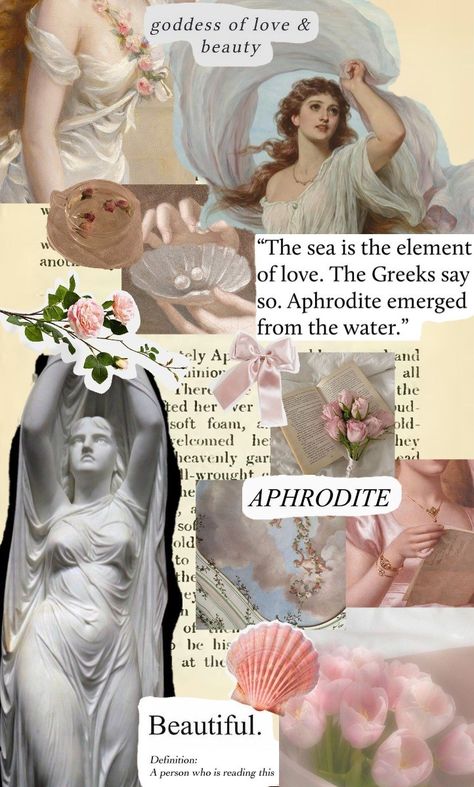 Greek Goddess Body Type, Aphrodite Body Type, Aphrodite Background, Aesthetic Aphrodite Wallpaper, Aphrodite Poster Vintage, Aphrodite Collage, Aphrodite Aesthetic Collage, Aphrodite Cabin, Aphrodite Goddess