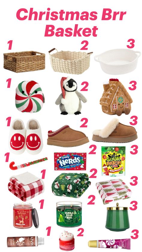 What would you choose to have in you brr basket? Boo Basket Ideas For Best Friend, Christmas Backrounds, Cute Painted Pumpkin Ideas, Easy Gift Baskets, Making A Gift Basket, Cute Christmas Ideas, Birthday Presents For Friends, Christmas Ideas Gifts, Holiday Baskets