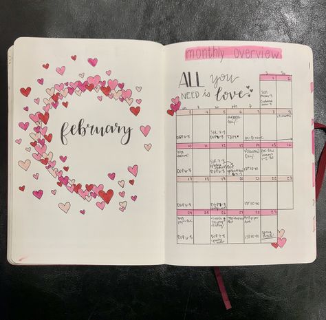 2025 Journal Cover Page, Reading Journal 2024 Cover Page, Month Cover Page Bullet Journal, February Cover Page, Bujo Cover Page, February Bujo, 2025 Journal, Pretty Hand Lettering, Calendar Doodles