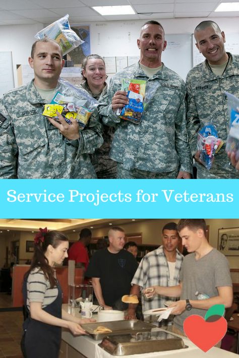 Service-learning project ideas to recognize veterans and people who serve their community. #military #veteran #country #philanthropy #service #serviceproject #militaryservice #commongood #responsibility #citizen #civilsociety #community #civicengagement #armedforces #USmilitary #lesson #education #teach #K12 Easy Service Projects Ideas, Service Projects For First Graders, 2nd Grade Service Projects, Community Service Projects For Schools, School Service Projects, Community Service Projects For Elementary Students, Service Project Ideas, Commerce Students, Community Project Ideas