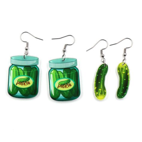 PRICES MAY VARY. ♥PACKET INCLUDE: 2 pairs of dill pickle earrings, these earrings are lightweight, fun, and are sure not to weigh down your ears. ♥FUNNY EARRINGS: Whether you or your friend are sweet or dill, these pickles are sure to be a fun and conversation piece for all. We all know it is not the size of the pickle, but the motion of the swing. This pickle is full of juice and is sure to satisfy you! ♥PREMIUM MATERIAL: The earrings are made of high-quality acrylic, with smooth and durable su Earrings Funny, Funny Earrings, Pickling Cucumbers, Dill Pickle, Earrings Cute, Drop Dangle Earrings, Fashion Jewelry Earrings, Acrylic Earrings, Gag Gifts