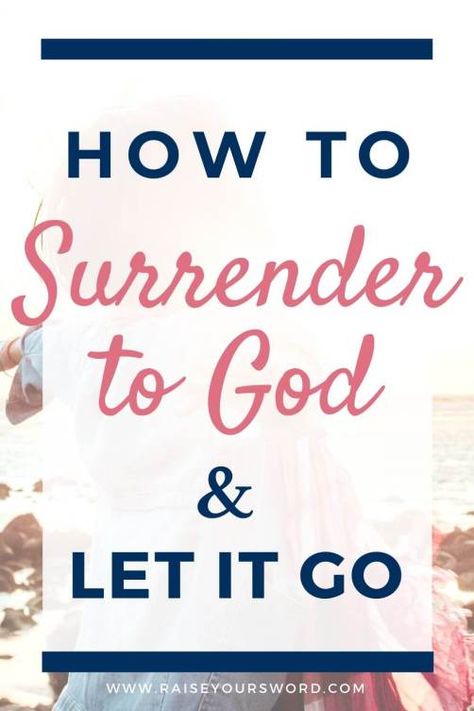 A great post by Raise Your Sword  #biblestudy Bible Marriage, Surrendering To God, Total Surrender, Christian Study, Freedom And Peace, Jesus Sacrifice, Prayer Closet, Surrender To God, Gods Guidance