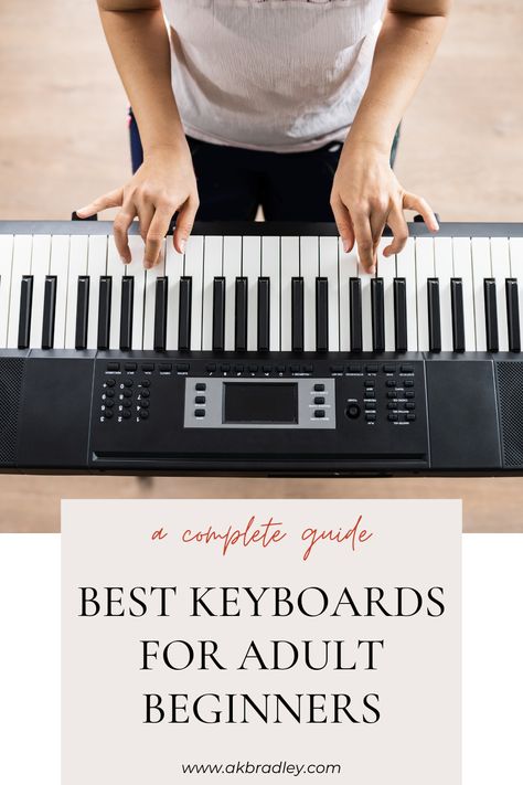 Thinking about learning to play the piano but confused about buying an instrument? Check out this post for the best advice on finding the perfect keyboard for your needs! Learn Keyboard Piano, How To Play Keyboard For Beginners, Keyboard For Beginners, Learn Keyboard, Best Keyboard, Yamaha Piano, Cheap Keyboards, Beginner Piano Music, Beginner Piano