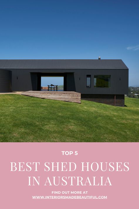 Shed Turned House, Double Shed Roof, Shed Roof House Plans, Shed Roof House, Shed To House Conversion, Australian Sheds, Sheds Turned Into Homes, Houses In Australia, Shed Homes Ideas