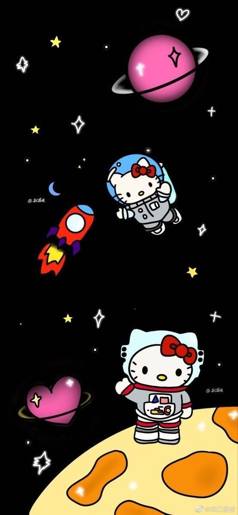 All Dark Wallpaper, Hello Kitty In Space, Hello Kitty Backgrounds Wallpapers, Hello Kitty Lockscreen Wallpaper, Five Star Wallpaper, Her Phone Wallpaper, Trill Wallpapers, Wallpaper Backgrounds Hello Kitty, Black Hello Kitty Wallpaper