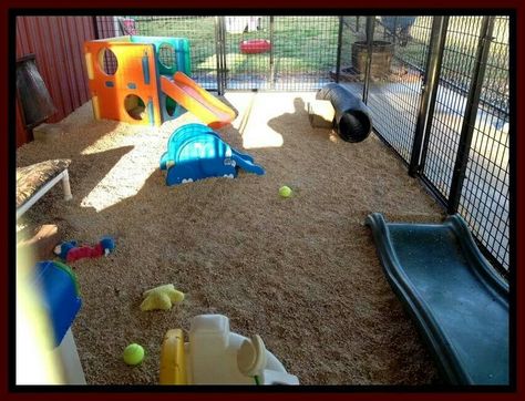 Upcoming DIY Outside Project For the Fur-Babies! E.R.M. Dog Yard Ideas Backyards, Dog Backyard Playground, Dog Breeding Kennels, Outdoor Dog Area, Puppy Playground, Dog Play Area, Whelping Puppies, Cat Playground Outdoor, Dog Backyard