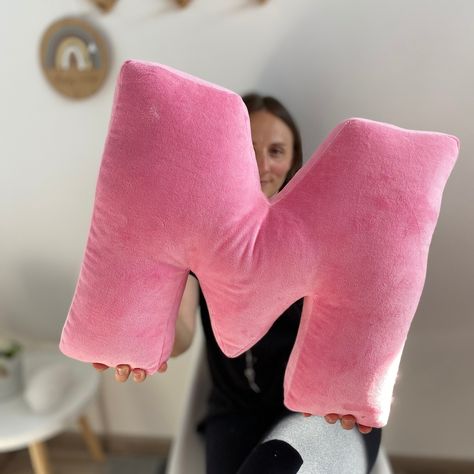 🔠 Cute letter cushions made of velour cotton fabric 💖 Great gift for birthday, wedding etc. 📏 You can choose the height of the letters, there are options 25 cm, 30 cm, 40 cm, 50 cm. 🎨Also in the variations you can choose the color of the letter, and a very large selection of colors of fabric will allow you to match the cushions to any interior 🥰 You can order both single initials and initials of a couple/family. If it will be two or more letters, don't forget to specify the right quantity when purchasing. ❗️❗️❗️❗️ Price is per letter letter❗️❗️❗️❗️❗️ 🍃M A T E R I A L 100% cotton. 🍃 Care: - Delicate machine wash at 30C  - Do not tumble dry. - Do not bleach. - After washing, wring out the cushion by hand to drain. - Do not iron. ❌ without zipper ❗️❗️❗️Attention to avoid color transfer Alphabet Pillow, Letter Cushion, Wash Pillows, Pink Room Decor, College Room, Cute Letters, Personalized Pillow, Pink Pillows, Apartment Decor Inspiration