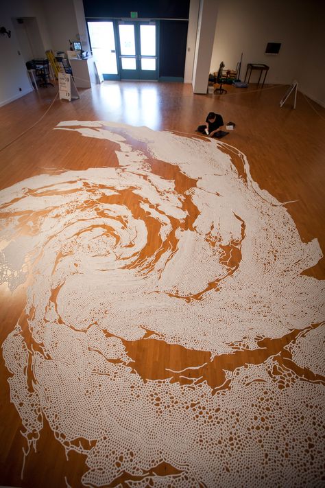 floating garden: a salt sculpture by motoi yamamoto Motoi Yamamoto, Salt Art, Labyrinth Design, Floating Garden, Sculpture Installation, Land Art, Japanese Artists, Art Plastique, Labyrinth