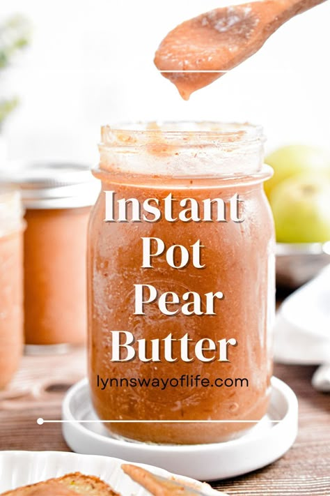 Instant Pot Pear Recipes, Pear Butter Recipe, Pear Sauce Recipe, Pear Recipes Easy, Ripe Pears, Pear Butter, Canned Pears, Instant Pot Pasta Recipe, Pear Jam