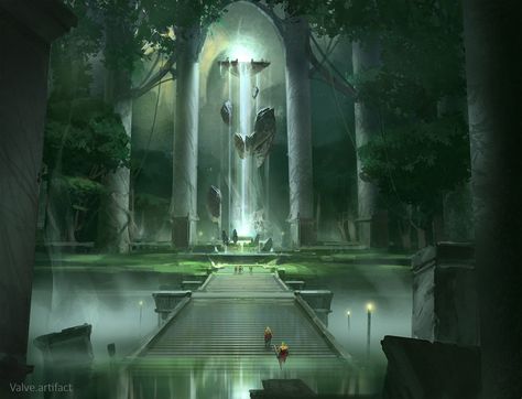 ArtStation - Altar of the Mad Moon , Dimitar Marinski Creativity Ideas, Location Inspiration, Landscape Concept, Fantasy City, Fantasy Setting, Fantasy Places, Wow Art, Fantasy Art Landscapes, Fantasy Concept Art