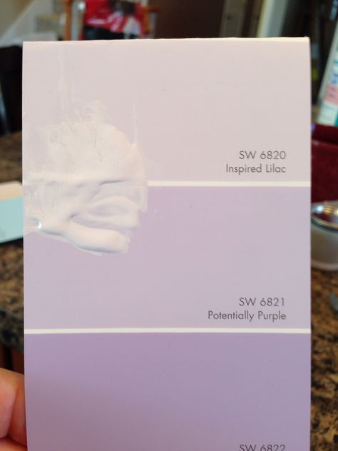 Sherwin Paint Colors, Purple Paint Colors Bedroom, Lilac Paint Color, Lavender Paint Colors, Bedroom Paint Colors Sherwin Williams, Girls Bedroom Paint Colors, Purple Wall Paint, Light Purple Paint, Light Purple Walls