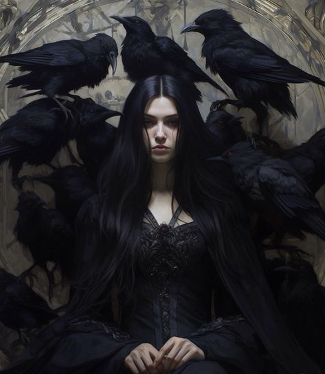 Female Rage Art, Beautiful Vampire Woman, Dark Witch Aesthetic, Crow Witch, Warrior Female, Dark Witch, Vampire Queen, Dark Magic, Beautiful Dark Art