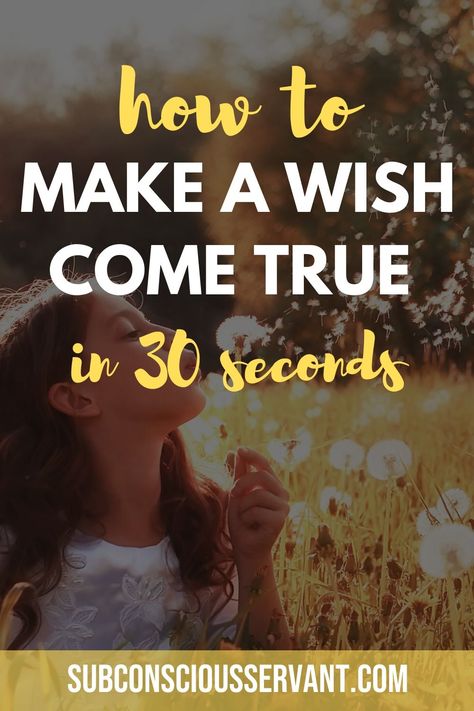 Want to know how to make a wish come true in 30 seconds? Is it even possible to manifest that quick? Check out this post where I reveal the 3 steps to making a wish come true... #manifesting #manifestingdreams #manifestingmiracles #lawofattraction #LOA via @subconsciousservant Quotes Pink, Manifesting Dreams, Law Of Attraction Money, Lost My Job, Wealth Affirmations, Law Of Attraction Tips, Manifestation Law Of Attraction, Manifesting Money, Wish Come True