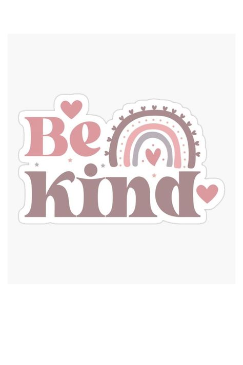 Retro Be Kind Boho Rainbow Sticker Inspirational Printables, Inspirational Stickers, Rainbow Stickers, Very Funny Pictures, Boho Rainbow, Printable Stickers, Print Stickers, Inspirational Quote, Be Kind