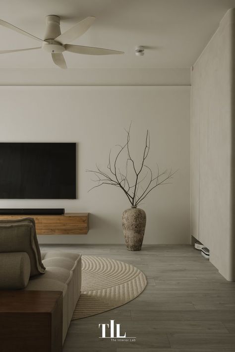 Accentuated by a plethora of organic textures, clean hues and cosy furnishings, this stunning retreat is a flawless depiction of the Japanese design philosophy — embracing imperfect beauty and evanescence. #ApartmentTherapy #ArchitecturalDigest #Dwell #InteriorDesign #InteriorInspo #LivingRoom #LivingRoomInspo #wabisabi #minimalist #wabisabiminimalist #Houzz #TheInteriorLab Eclectic Loft, Imperfect Beauty, Evanescence, Japanese Interior, Minimalist Interior Design, Commercial Interior Design, Living Room Inspo, Japanese Design, Minimalist Interior