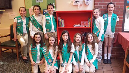 Girl Scout Bronze Award: Boredom Buster Bookshelf is filled with games, puzzles and activities to provide hours of entertainment for nursing home residents. Blog available at Girl Scout Leader 411 MakingFriends.com Girl Scout Daisy Activities, Jessica Walsh, Community Service Ideas, Girl Scout Daisy, Girl Scout Juniors, Bronze Award, Girl Scout Leader, Scout Leader, Girl Scout Troop