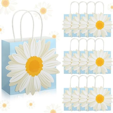 Amazon.com: Saypacck 24 Pcs Daisy Paper Gift Bags for Kids Daisy Favor Bags with Handle Spring Summer Floral Gift Bags Daisy Candy Goodie Bags for Daisy Theme Birthday Party Baby Shower Favor, 6 x 6 x 2.75'' : Health & Household Daisy Theme Birthday, Candy Goodie Bags, Daisy Theme, Birthday 10, Tropical Gifts, Pastel Birthday, Daisy Party, Hawaiian Luau Party, Birthday Goodie Bags