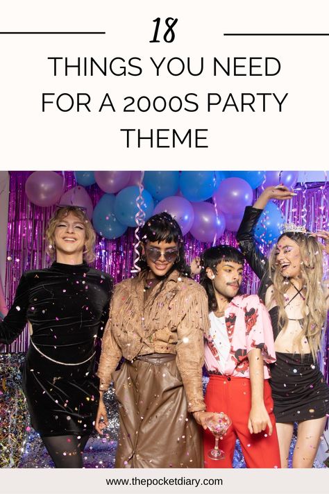 18 Things You Need For A 2000s Party Theme | Fun Y2K party ideas | 2000s parties with friends | Amazon products for a y2k party | y2k party decor | 2000s party decor | 2000s wall backdrop | Fun party ideas with themes | Y2k Party Inspo | 2000s party inspiration 2000 Party Decorations Ideas, 2000 Dress Up Party, 00s Theme Party Outfit, 2000s Y2k Party Ideas, 00 Theme Party, 2000s Aesthetic Outfits Party, 2003 Party Theme, Early 2000s Themed Party, 2000’s Theme