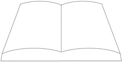 Open book template By Doug on CakeCentral.com Open Book Template, Open Book Cakes, Open Book Drawing, Template Free Printable, Cake Templates, An Open Book, Book Cake, Silhouette Template, Book Drawing