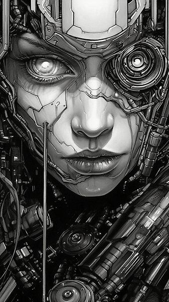 Robot Eyes by innazimovec | Redbubble Robot People Art, Robotic Eye Cyberpunk, Robot Eyes Cyborgs, Cyborgs Art Drawing, Cyborgs Fantasy Art, Cyberpunk Robot Art, Robot Eyes Drawing, Fantasy Robot Concept Art, Robot Concept Art Cyberpunk