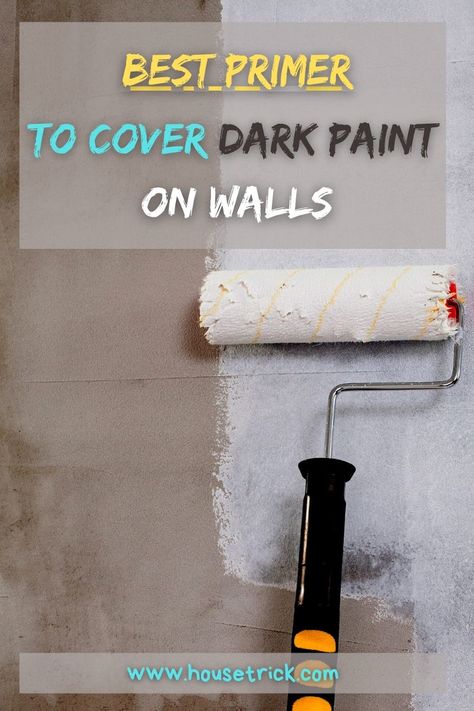 Painting Over Dark Walls, Dark Painted Walls, Black Painted Walls, Wall Primer, Everyday Crafts, Dark Paint Colors, Dark Grey Walls, Best Primer, Dark Paint