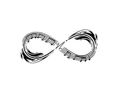 Music Logo Tattoo, Infinity Music, Music Note Tattoo, Design Illustration Fashion, Music Tattoo Designs, Note Tattoo, Shirt Inspiration, Infinity Tattoos, Infinity Sign