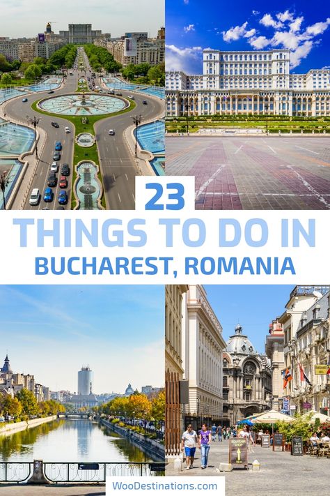 Discover the vibrant city of Bucharest through my eyes! From the stunning architecture of the Palace of the Parliament to the serene views along the city's scenic parks and rivers, Bucharest has something for everyone. Join me on this unforgettable journey as I explore 23 must-visit attractions and hidden gems that showcase the best of Romania's capital! Bucharest Things To Do, Palace Of The Parliament, Romania Travel, Stunning Architecture, Bucharest Romania, National Theatre, Travel Europe, Beautiful Architecture, Plan Your Trip