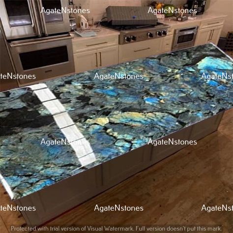 Teal Kitchen Ideas, Gemstone Countertops, Countertop Slabs, Kitchen And Dining Area, Stone Kitchen, Kitchen Dining Tables, Dining Table Top, Kitchen Plans, Visual Display