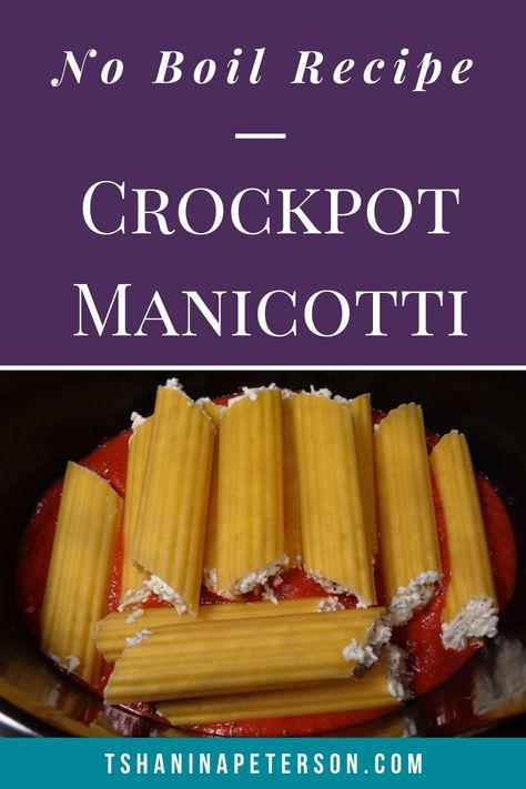 Grab your hamburger (or ground turkey), pasta sauce, slow cooker and a few other ingredients and whip up this Crockpot No Boil Manicotti for dinner tonight. This traditional Italian recipe is perfect for a crowd and they’ll never know how easy it is to make! Crock Pot Manicotti, Manicotti Crockpot Recipe, Crockpot Manicotti, Slow Cooker Manicotti, Manicotti Recipe No Boil, Manicotti Beef Lasagna In Crockpot, Beef Manicotti Slow Cooker Lasagna, Crockpot Manicotti Recipe, Crockpot Manicotti With String Cheese