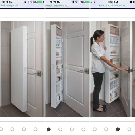 Bathroom Door Storage Ideas, Door Storage Bathroom, Bathroom Door Storage, Door Storage Ideas, Behind The Door Storage, Dorm Room Shelves, Behind Door Storage, Medicine Cabinet Bathroom, Wall Mounted Medicine Cabinet