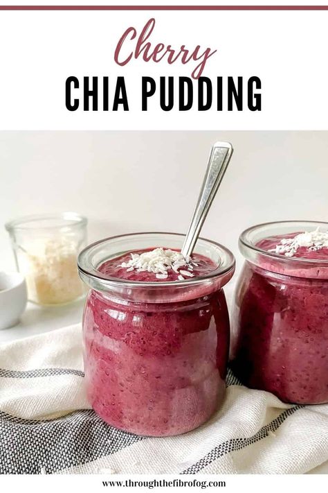 Cherry Chia Pudding, Chia Pudding Vegan, Chia Pudding Recipes Healthy, Overnight Chia Pudding, Chia Recipe, Coconut Chia Pudding, Low Histamine Diet, Cherry Coconut, Prep Breakfast