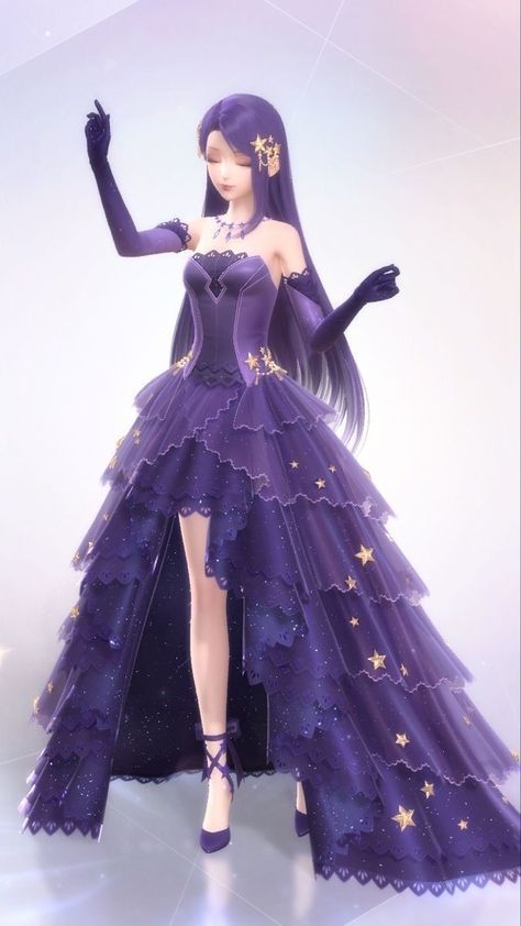 After all the amazing and scary things that the girls faced in season… #fanfiction # Fanfiction # amreading # books # wattpad Fantasy Dress Drawing, Vestidos Anime, Scary Things, Concept Clothing, Shining Nikki, Purple Outfits, Princess Ball Gowns, Whole New World, Dress Drawing