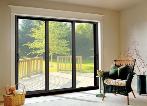 Sliding Doors Exterior, Sliding Glass Doors Patio, Glass Doors Patio, Modern Sliding Doors, Sliding Patio Doors, Apartment Patio, Sliding Glass Doors, Door Trim, Patio Door