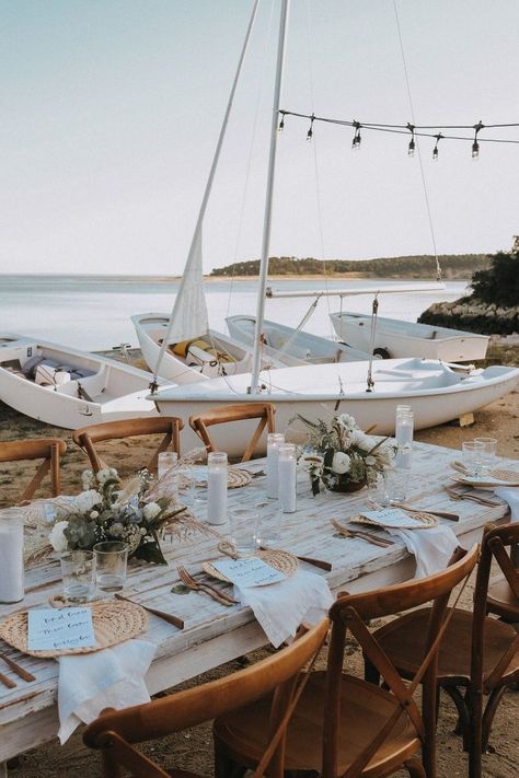 Massachusetts Wedding Venues, Beach Wedding Decorations Reception, Yacht Club Wedding, Cape Cod Wedding, Massachusetts Wedding, Beach Wedding Inspiration, Wedding Venues Beach, Beach Wedding Decorations, Seaside Wedding