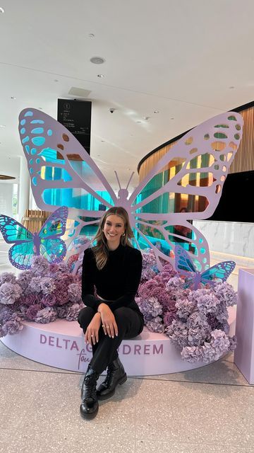 Delta Goodrem Foundation on Instagram: "The Butterfly of the Delta Goodrem Foundation made its official landing in Sydney yesterday, coinciding with @deltagoodrem’s opening night of the Innocent Eyes tour. This butterfly holds significant symbolism for our Foundation and particularly for our Community of Kindness, dedicated to spreading kindness and hope. We extend our gratitude to all who generously contributed to the Foundation and posed with our butterfly yesterday. To those attending Delta Butterfly Baby Shower Cake, Backdrop Butterfly, Butterfly Themed Birthday Party, Butterfly Wedding Theme, Magical Butterfly, Butterfly Birthday Theme, Innocent Eyes, Giant Butterfly, Delta Goodrem