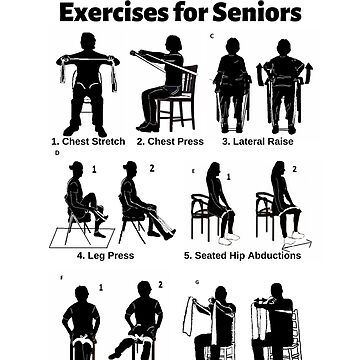 "7 Seated Resistance Band Exercises for Seniors" Photographic Print for Sale by Caregiverology | Redbubble Seated Resistance Band Exercises, Resistance Band Exercises For Seniors, Exercises For Seniors, Band Exercises, Chest Press, Resistance Band Exercises, Leg Press, Senior Fitness, Resistance Bands